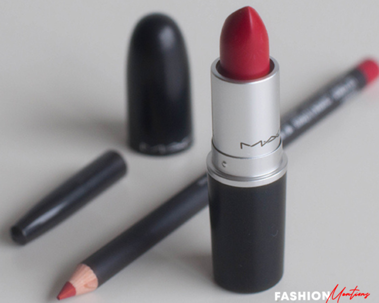 MAC Ruby Woo Lipstick and Spice Lip Liner